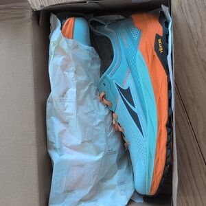 NEW Altra Olympus 5 Men's 12.5 Trail Running Shoes Gray Green Orange NIB hiking